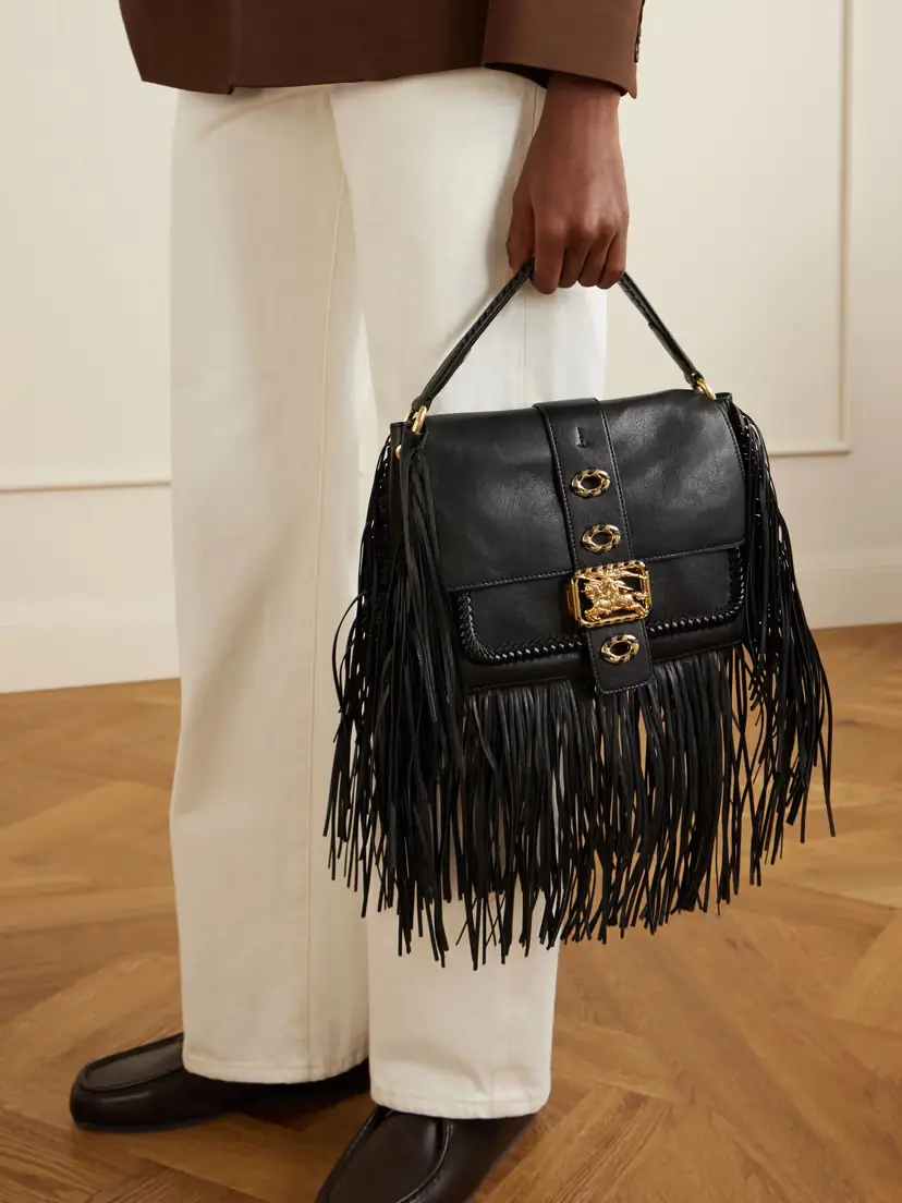 Burberry Rider Fringed Leather Shoulder Bag | Thumbnail 2