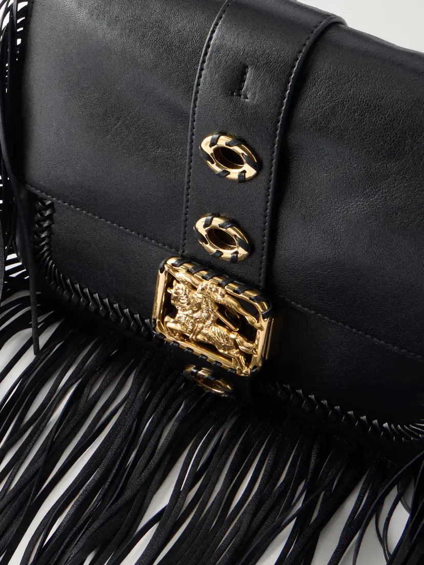 Burberry Rider Fringed Leather Shoulder Bag | Thumbnail 5