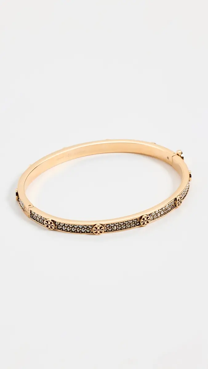Tory Burch Miller Stud 5 Hinge Bracelet Tory Gold/Crystal | Thumbnail 2 Tory Burch Miller Stud 5 Hinge Bracelet Tory Gold/Crystal | Thumbnail 2
