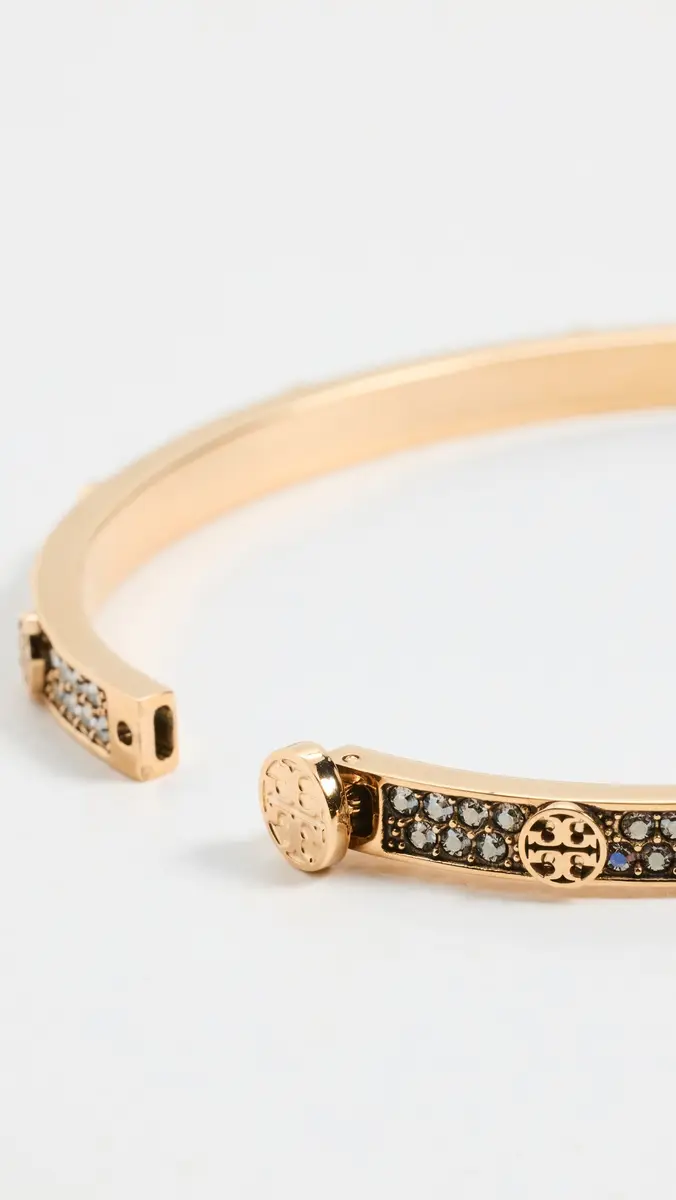 Tory Burch Miller Stud 5 Hinge Bracelet Tory Gold/Crystal | Thumbnail 4 Tory Burch Miller Stud 5 Hinge Bracelet Tory Gold/Crystal | Thumbnail 4