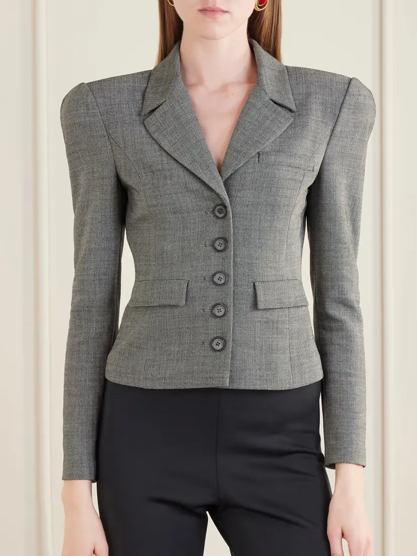 Magda Butrym Cropped Wool-blend Blazer | Thumbnail 3 Magda Butrym Cropped Wool-blend Blazer | Thumbnail 3