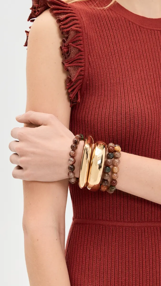 Alexa Leigh Natural Bead Bracelet Stack Natural One Size | Thumbnail 3