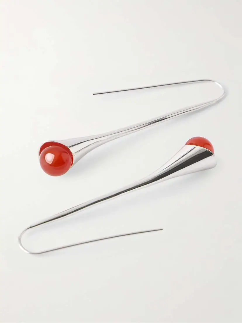 Sophie Buhai Vienna Silver And Carnelian Earrings - Red | Thumbnail 3