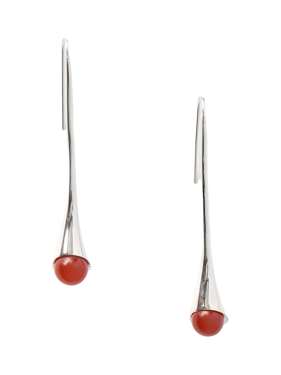 Sophie Buhai Vienna Silver And Carnelian Earrings - Red