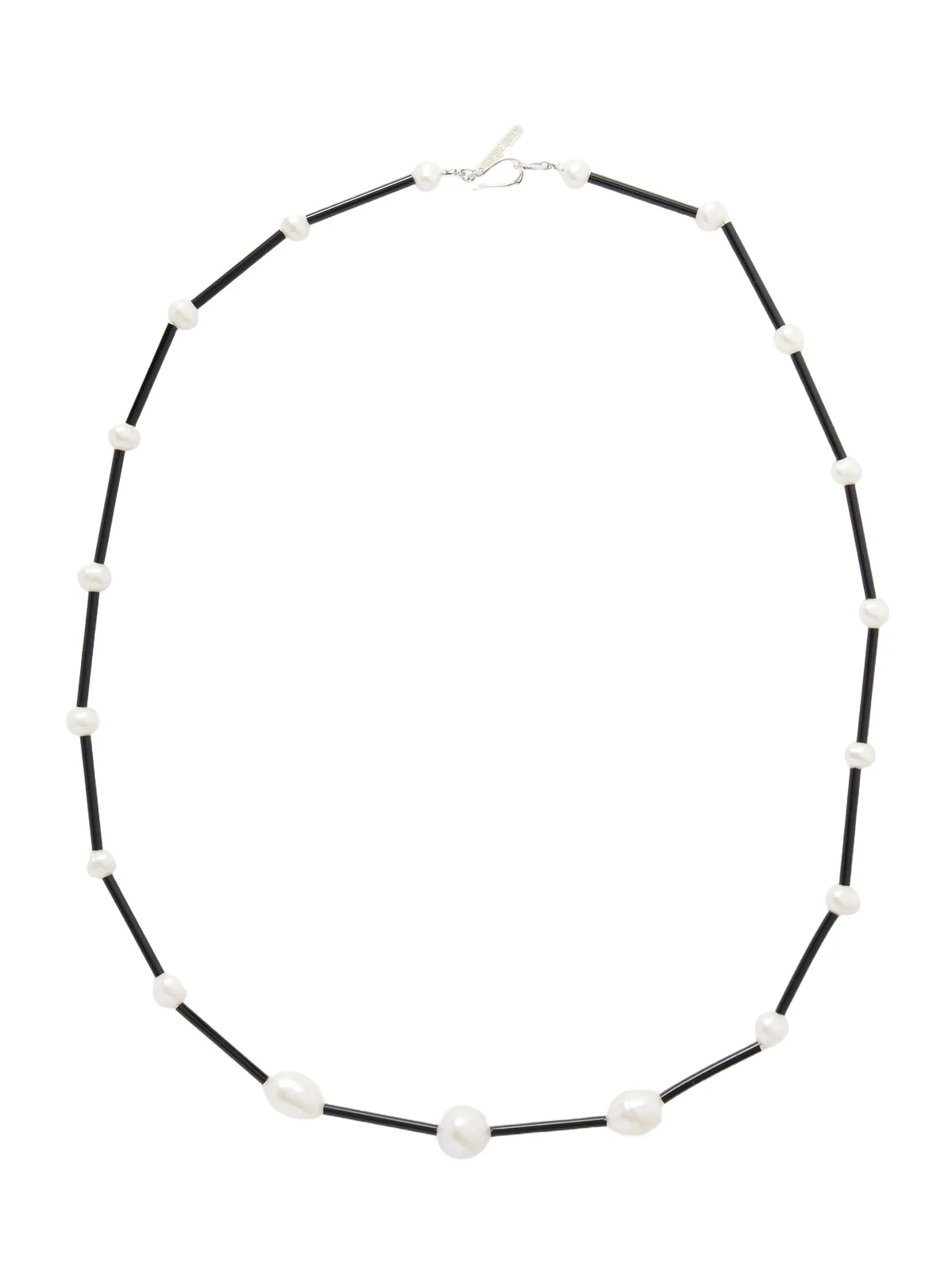 Osiris Silver, Pearl And Glass Necklace - Black