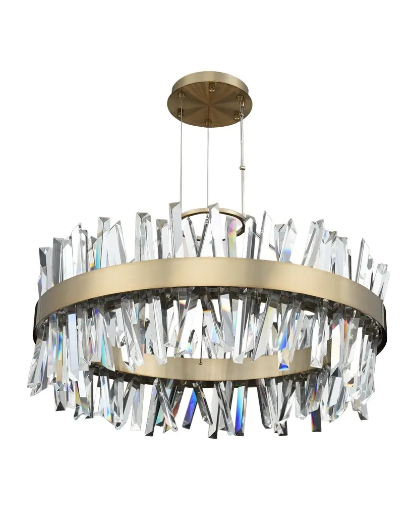 Allegri Crystal by Kalco Lighting Glacier 32" Round LED Chandelier | Image 1 Allegri Crystal by Kalco Lighting Glacier 32" Round LED Chandelier | Image 1