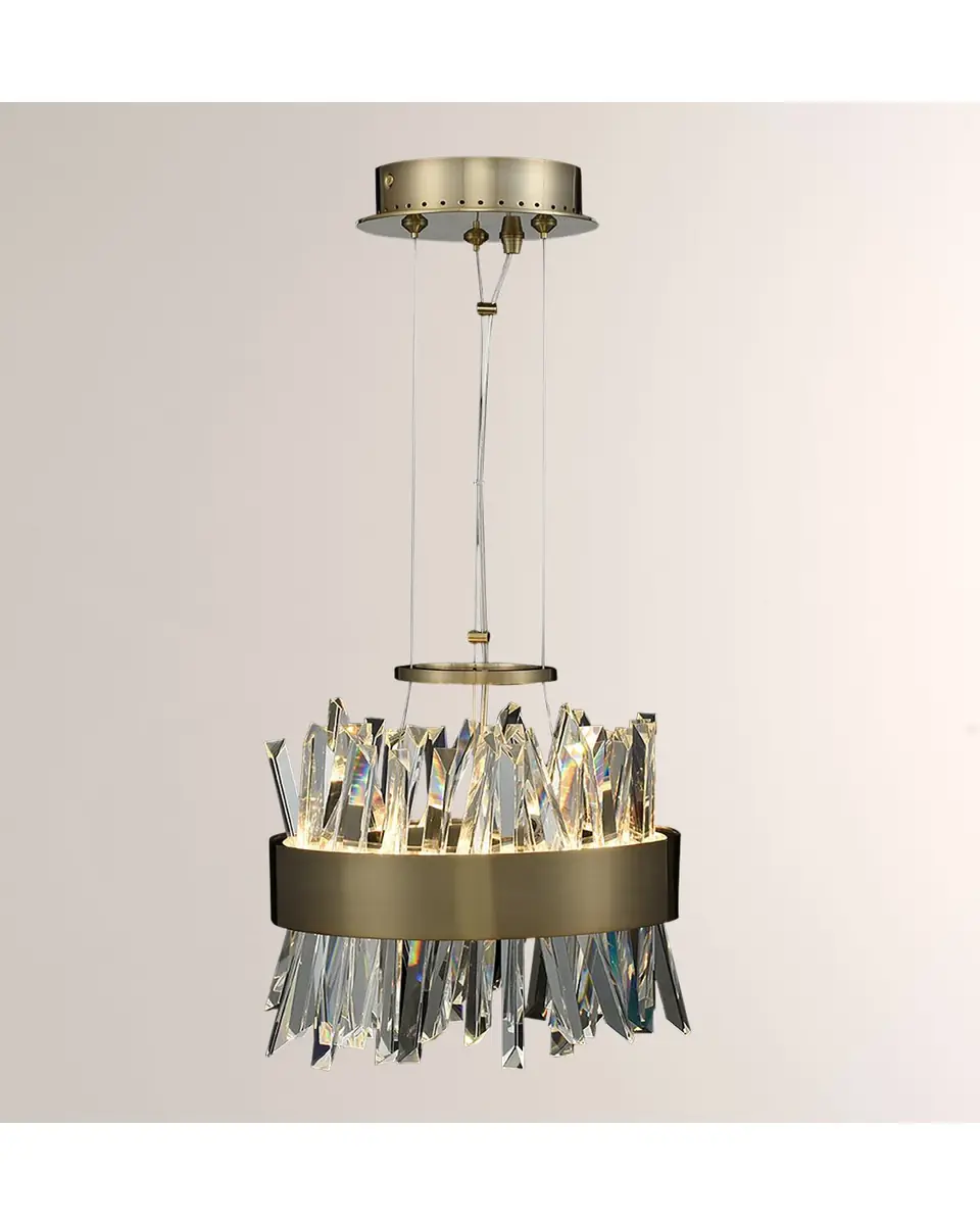 Allegri Crystal by Kalco Lighting Glacier 10" LED Mini Pendant | Thumbnail 2 Allegri Crystal by Kalco Lighting Glacier 10" LED Mini Pendant | Thumbnail 2