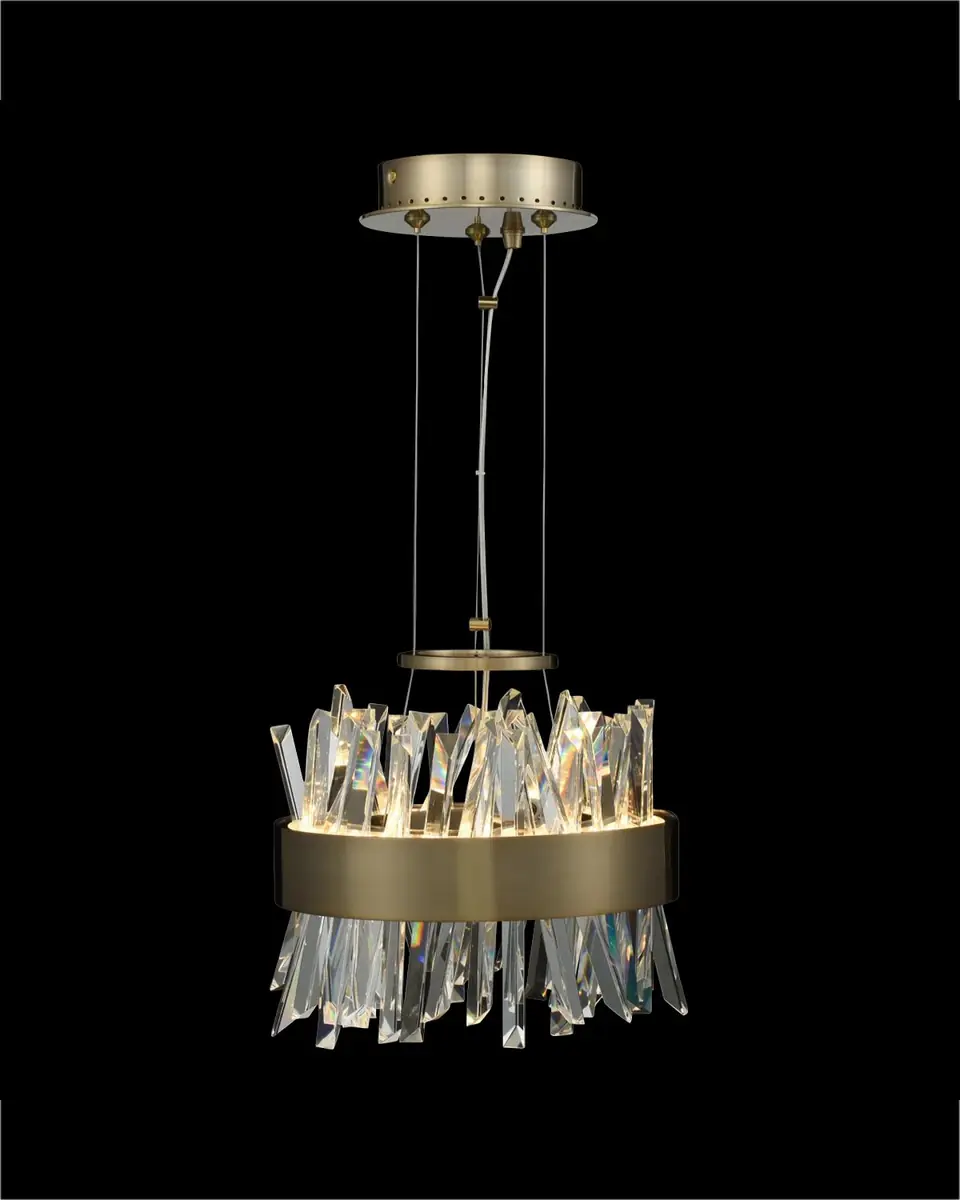 Allegri Crystal by Kalco Lighting Glacier 10" LED Mini Pendant | Thumbnail 3 Allegri Crystal by Kalco Lighting Glacier 10" LED Mini Pendant | Thumbnail 3