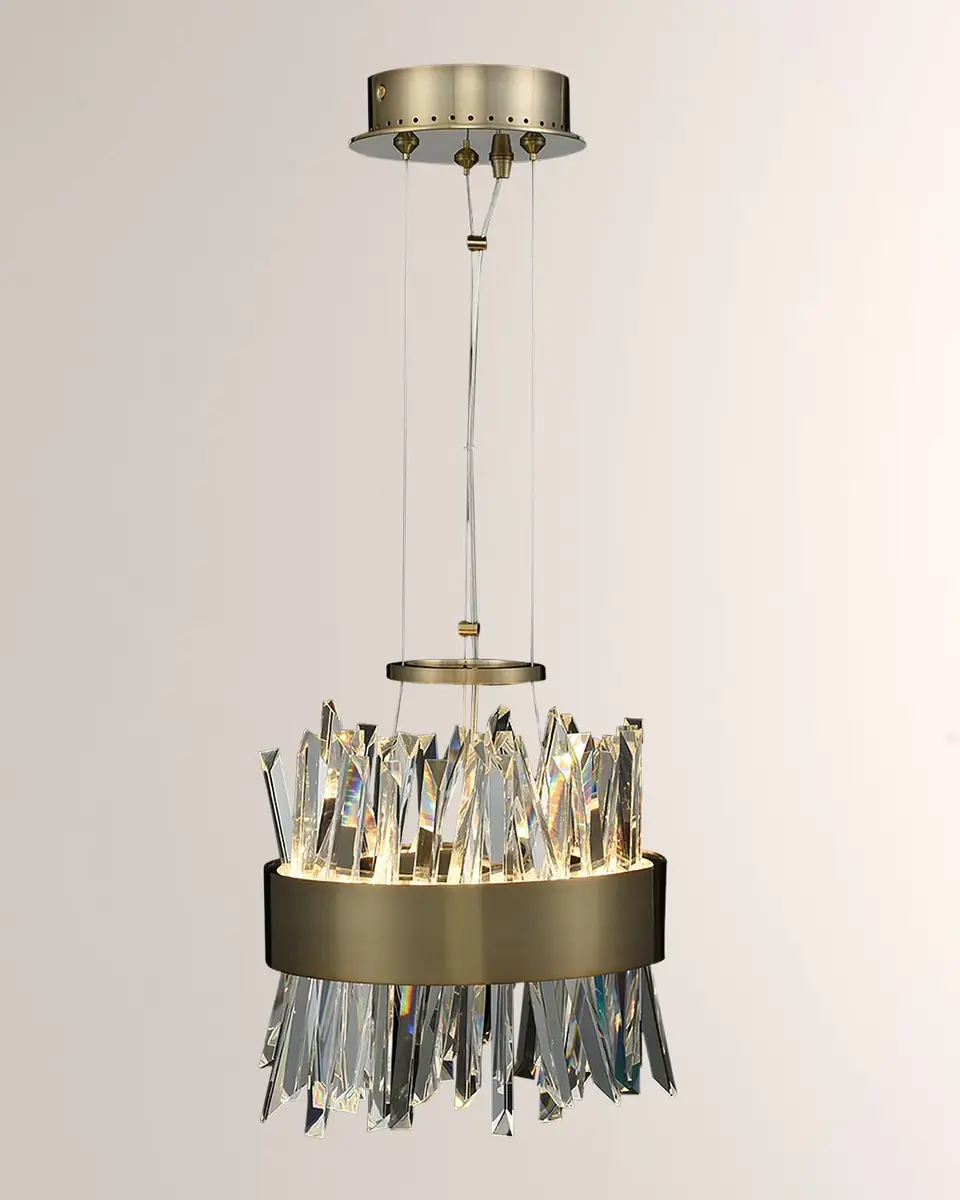 Allegri Crystal by Kalco Lighting Glacier 10" LED Mini Pendant | Thumbnail 4 Allegri Crystal by Kalco Lighting Glacier 10" LED Mini Pendant | Thumbnail 4