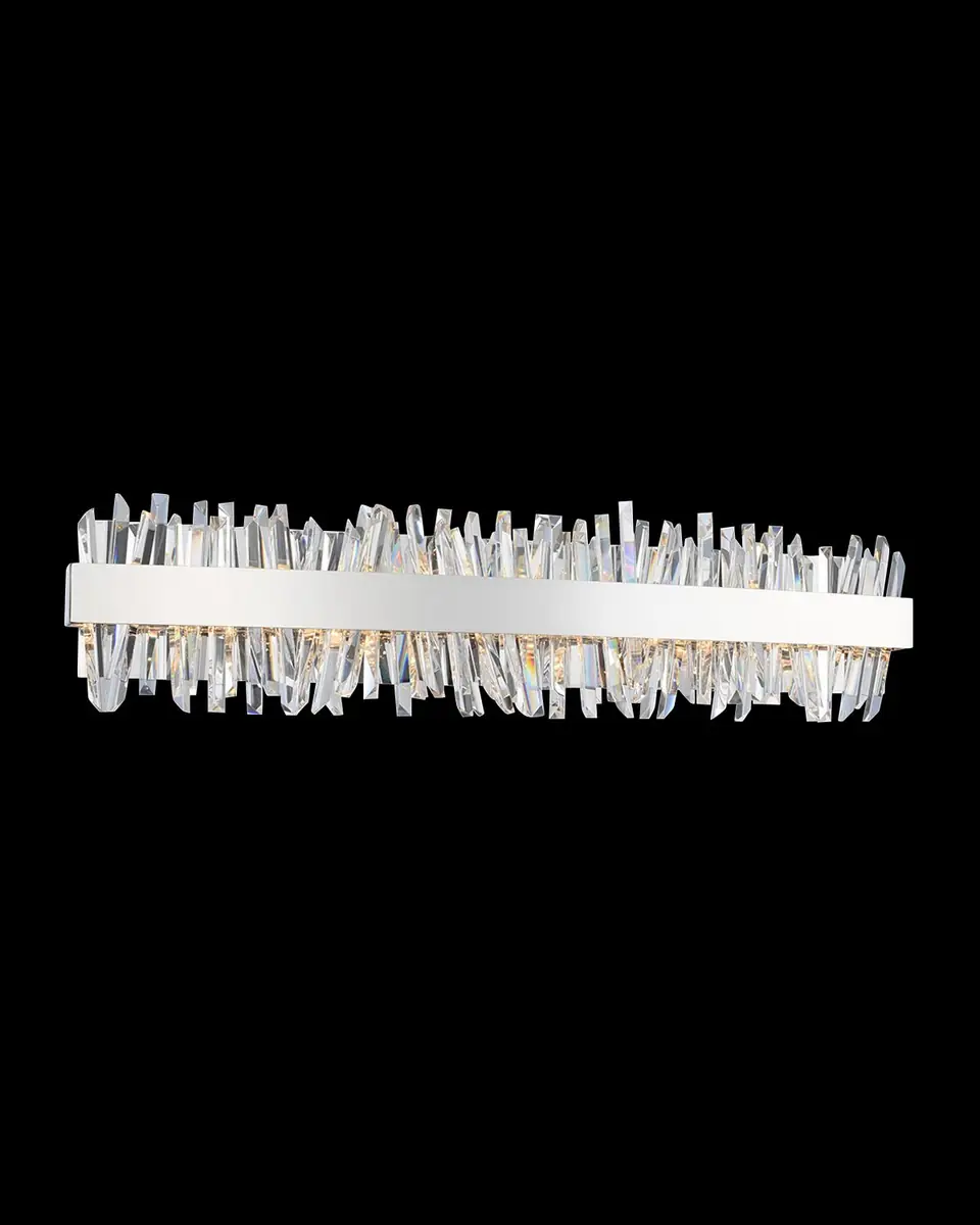Allegri Crystal by Kalco Lighting Glacier 32" LED Bath Vanity Light | Thumbnail 2 Allegri Crystal by Kalco Lighting Glacier 32" LED Bath Vanity Light | Thumbnail 2