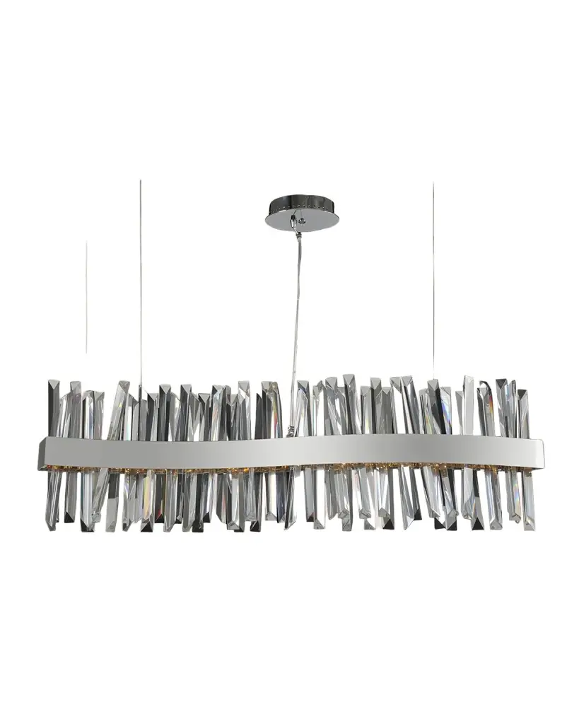 Allegri Crystal by Kalco Lighting Glacier 42" LED Wave Island Light