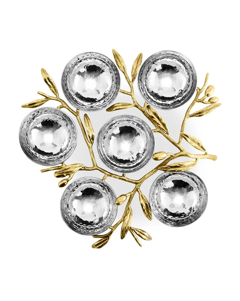 Michael Aram Olive Branch 6-Compartment Serving Plate | Thumbnail 2 Michael Aram Olive Branch 6-Compartment Serving Plate | Thumbnail 2