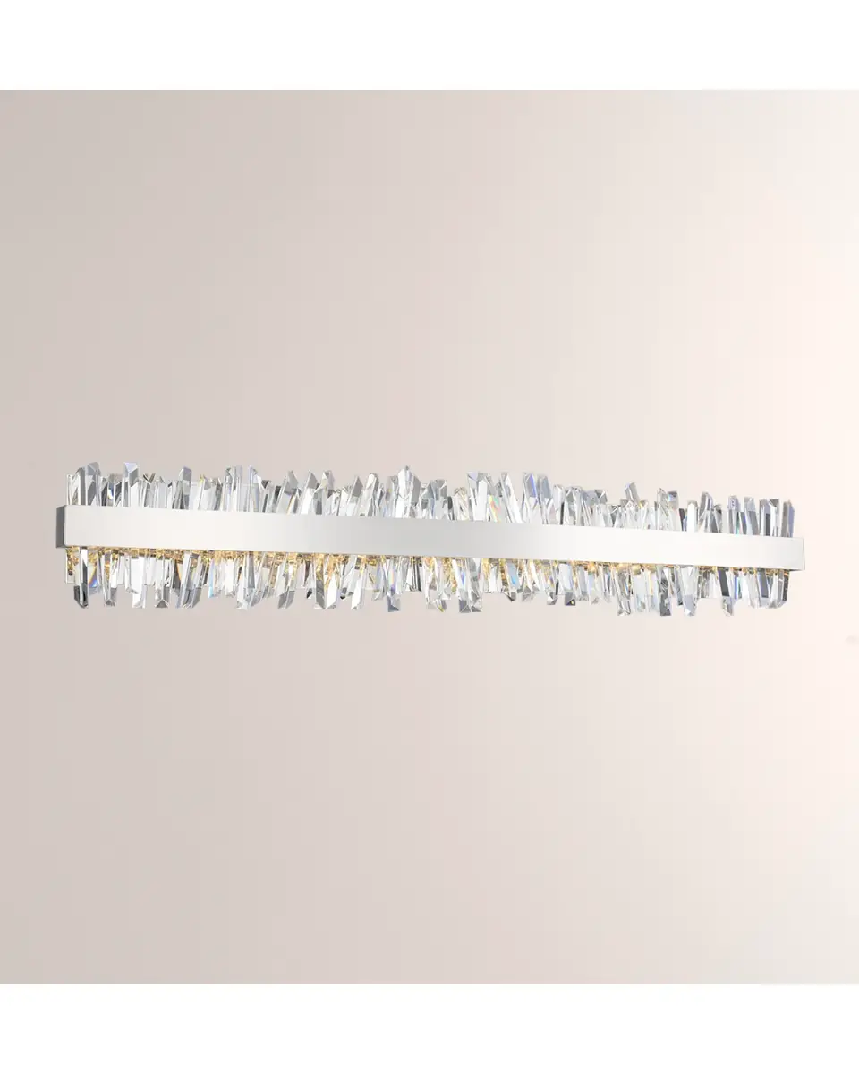 Allegri Crystal by Kalco Lighting Glacier 38" LED Bath Vanity Light | Thumbnail 2 Allegri Crystal by Kalco Lighting Glacier 38" LED Bath Vanity Light | Thumbnail 2