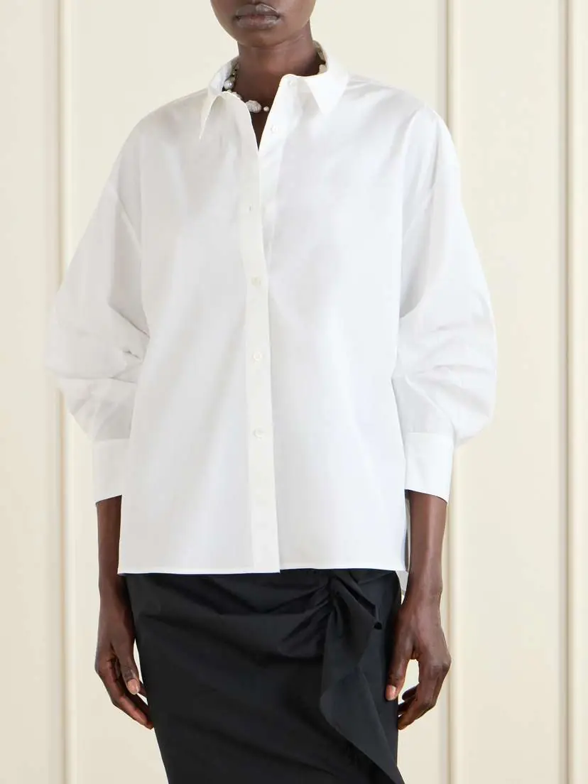 Carolina Herrera Clara Cotton-blend Poplin Shirt | Thumbnail 3 Carolina Herrera Clara Cotton-blend Poplin Shirt | Thumbnail 3