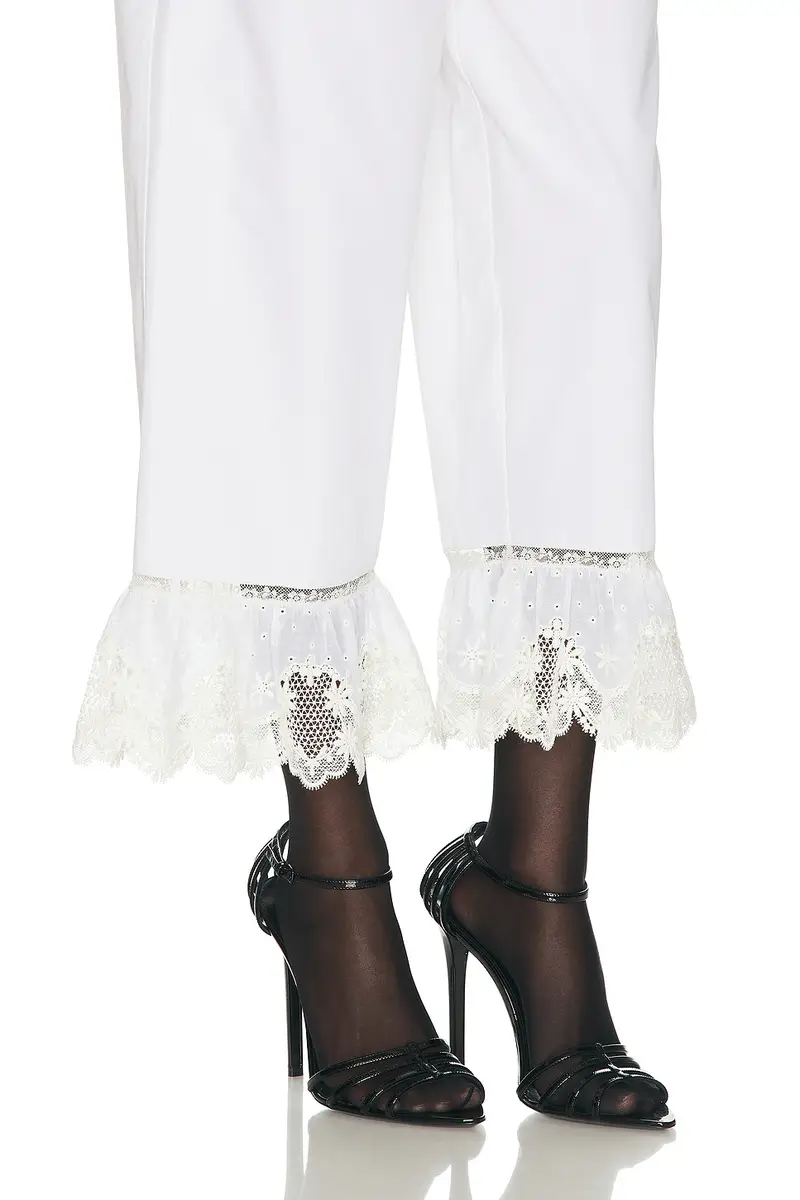 Saint Laurent Cropped Straight Leg Pant | Thumbnail 6