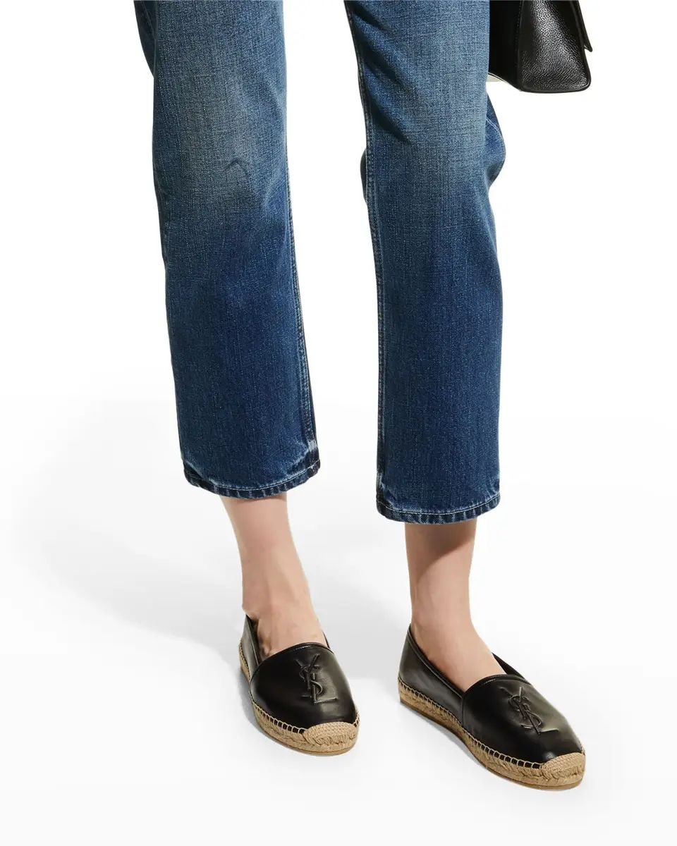 Saint Laurent YSL Leather Espadrille Flats | Thumbnail 2 Saint Laurent YSL Leather Espadrille Flats | Thumbnail 2