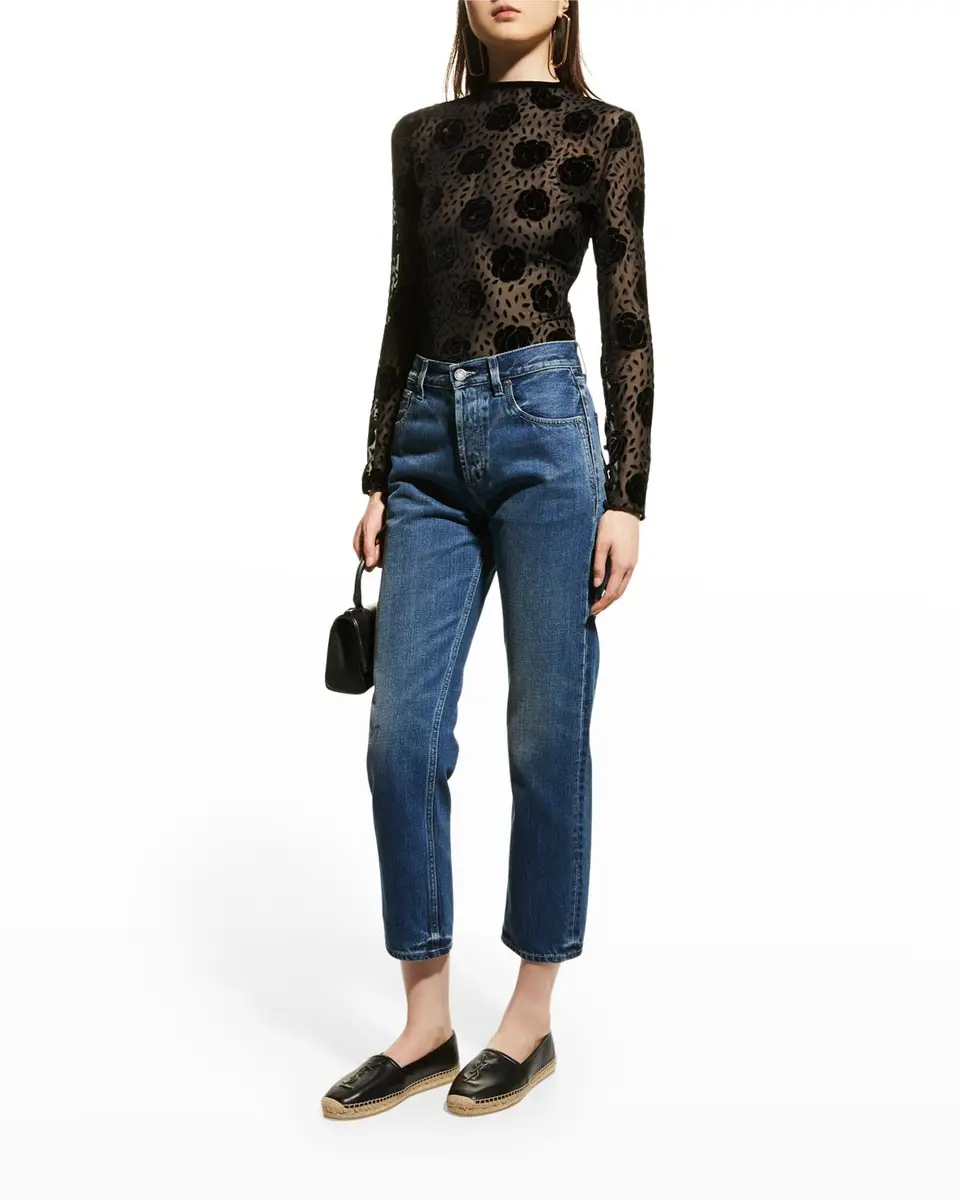 Saint Laurent YSL Leather Espadrille Flats | Thumbnail 3 Saint Laurent YSL Leather Espadrille Flats | Thumbnail 3