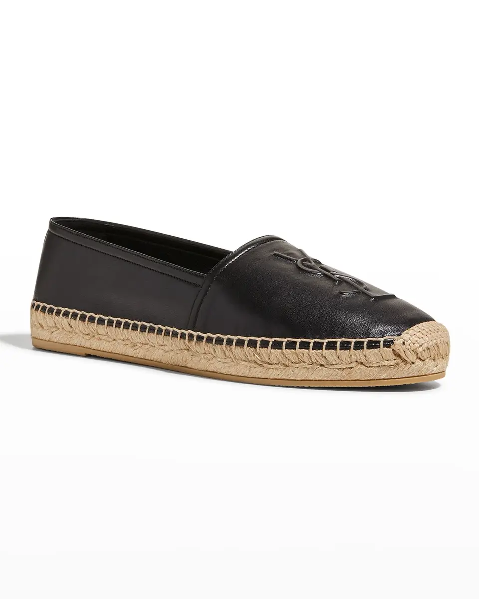 Saint Laurent YSL Leather Espadrille Flats | Thumbnail 4 Saint Laurent YSL Leather Espadrille Flats | Thumbnail 4