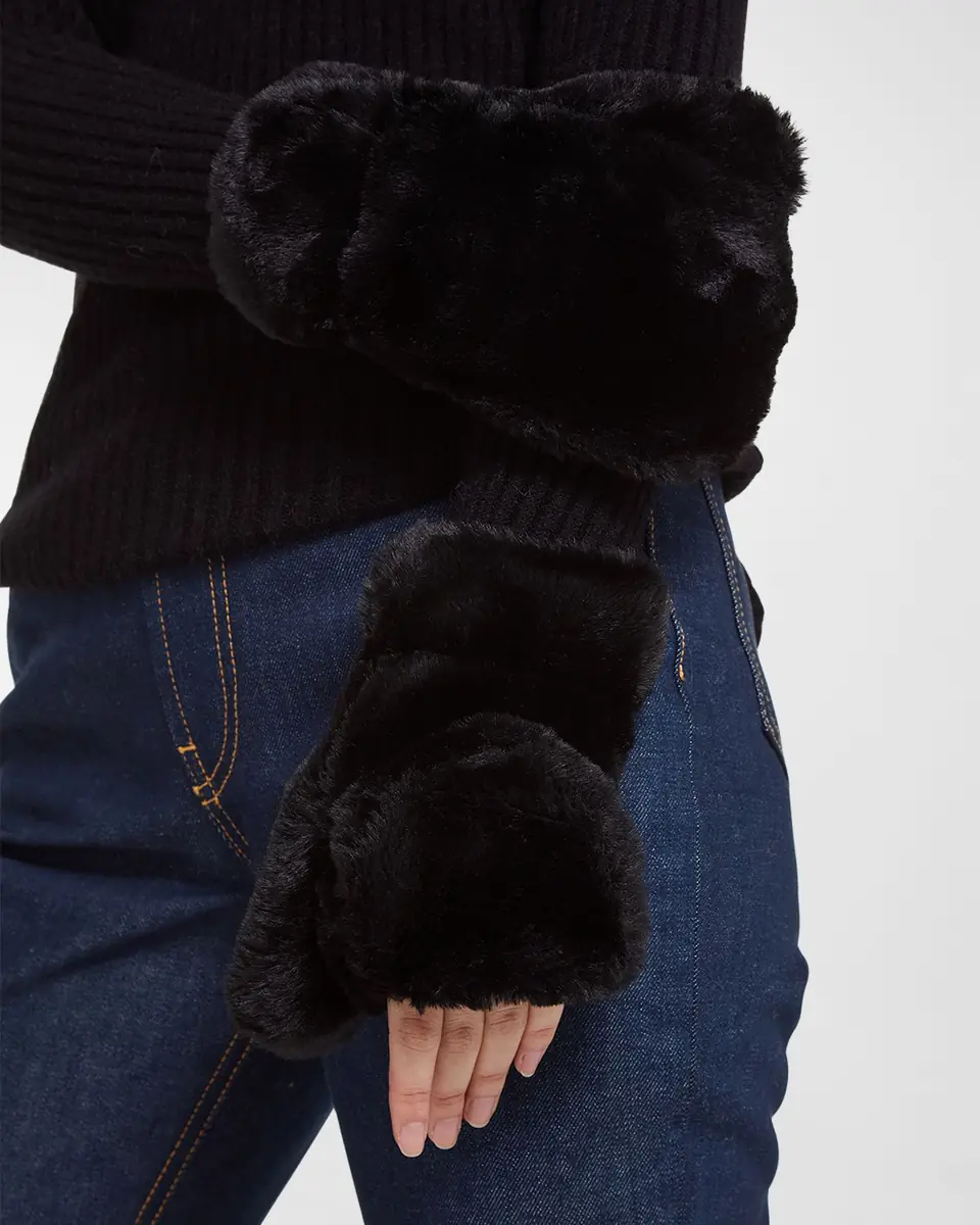 Apparis Coco Faux Fur Mittens | Thumbnail 2 Apparis Coco Faux Fur Mittens | Thumbnail 2