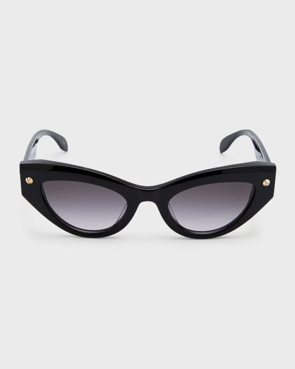 Alexander McQueen Acetate Cat-Eye Sunglasses w/ Studded Detail | Thumbnail 3 Alexander McQueen Acetate Cat-Eye Sunglasses w/ Studded Detail | Thumbnail 3