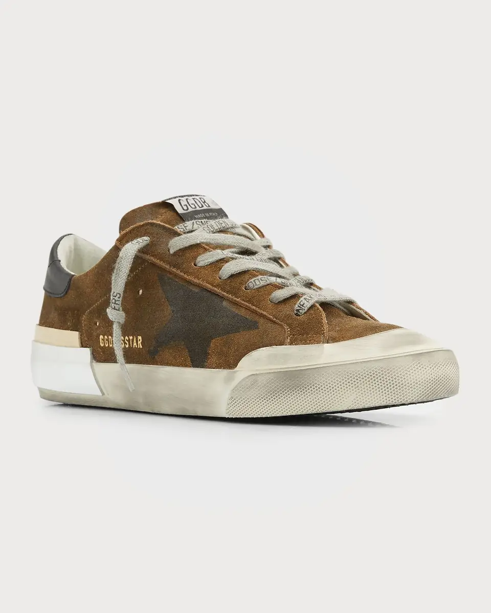 Golden Goose Men's Super-Star Suede Low-Top Sneakers | Thumbnail 2 Golden Goose Men's Super-Star Suede Low-Top Sneakers | Thumbnail 2