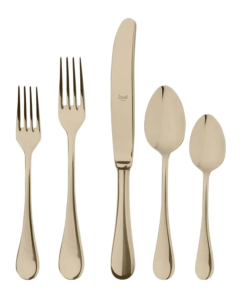 Mepra Brescia Champagne 5-Piece Flatware Set