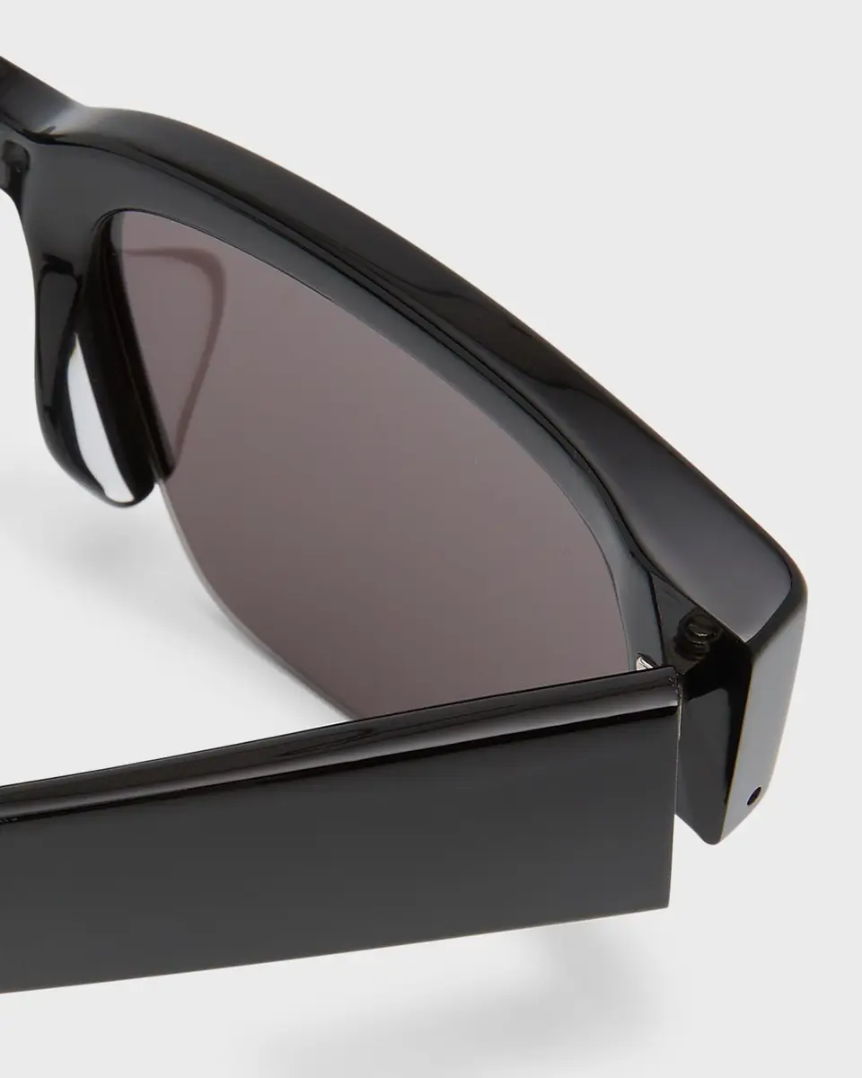 Alexander McQueen Men's Half-Rim Acetate Rectangle Sunglasses | Thumbnail 4 Alexander McQueen Men's Half-Rim Acetate Rectangle Sunglasses | Thumbnail 4