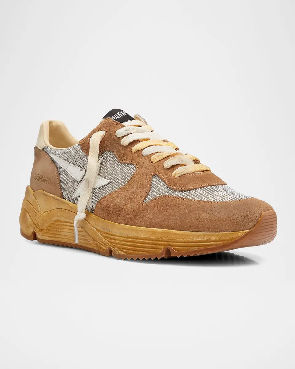 Golden Goose Men's Running Sole Suede & Mesh Sneakers | Thumbnail 3 Golden Goose Men's Running Sole Suede & Mesh Sneakers | Thumbnail 3