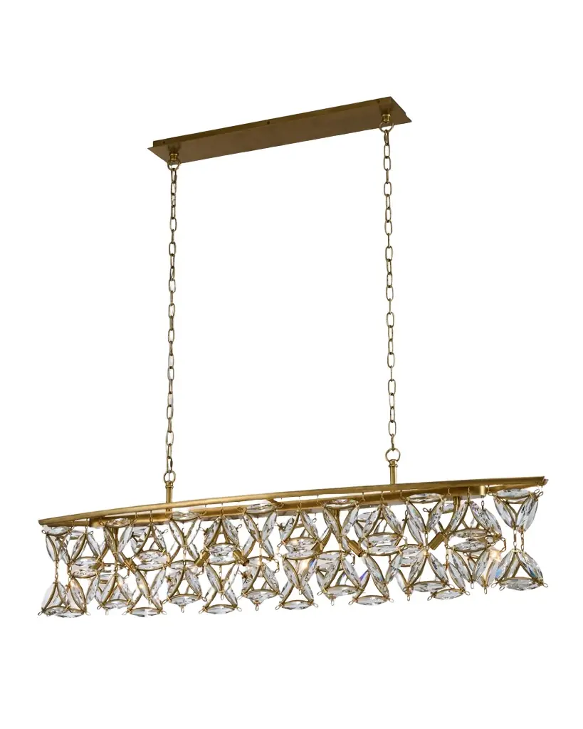Allegri Crystal by Kalco Lighting Triangulo Island Light