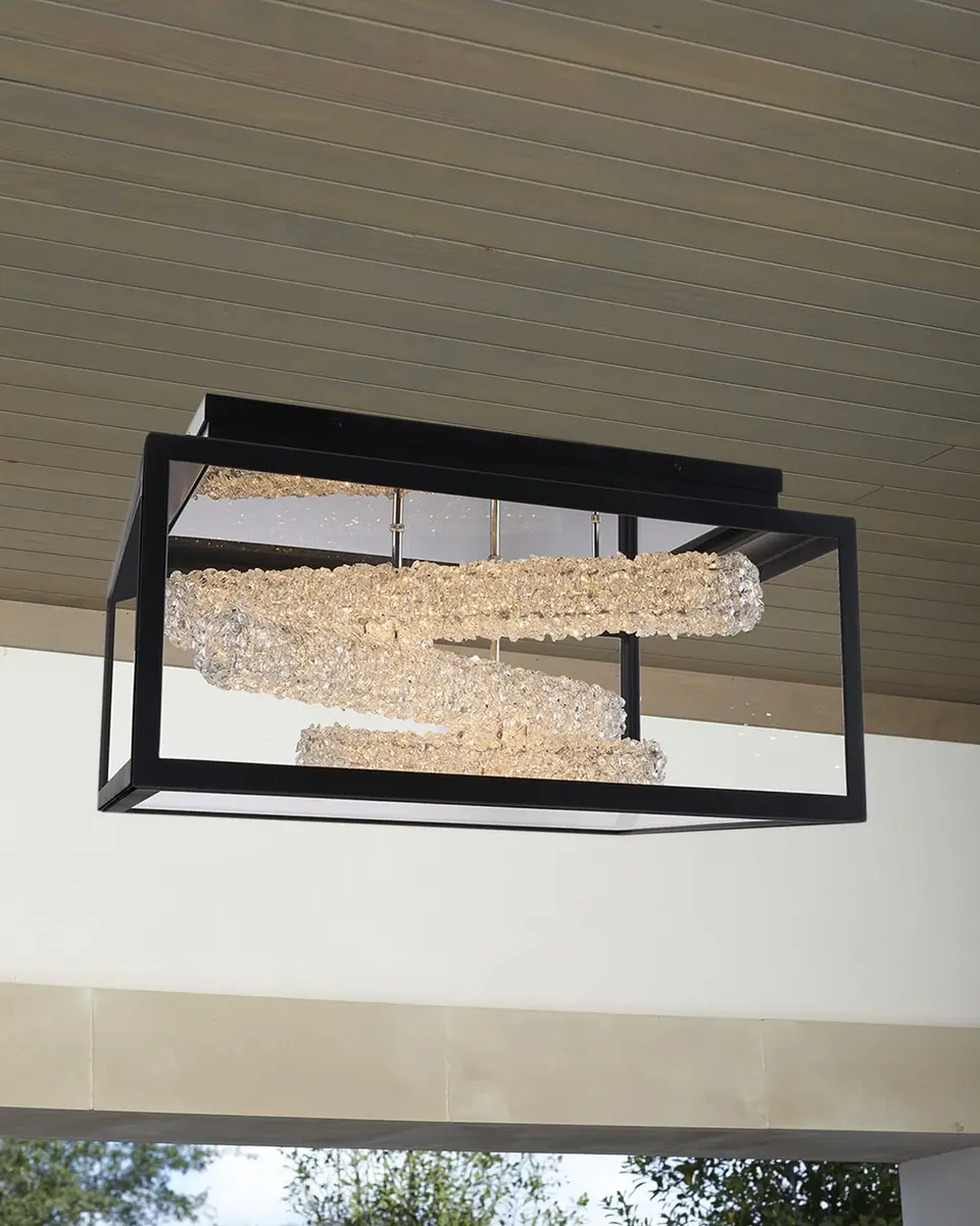Allegri Crystal by Kalco Lighting Lina Sticks LED Outdoor Flush Mount