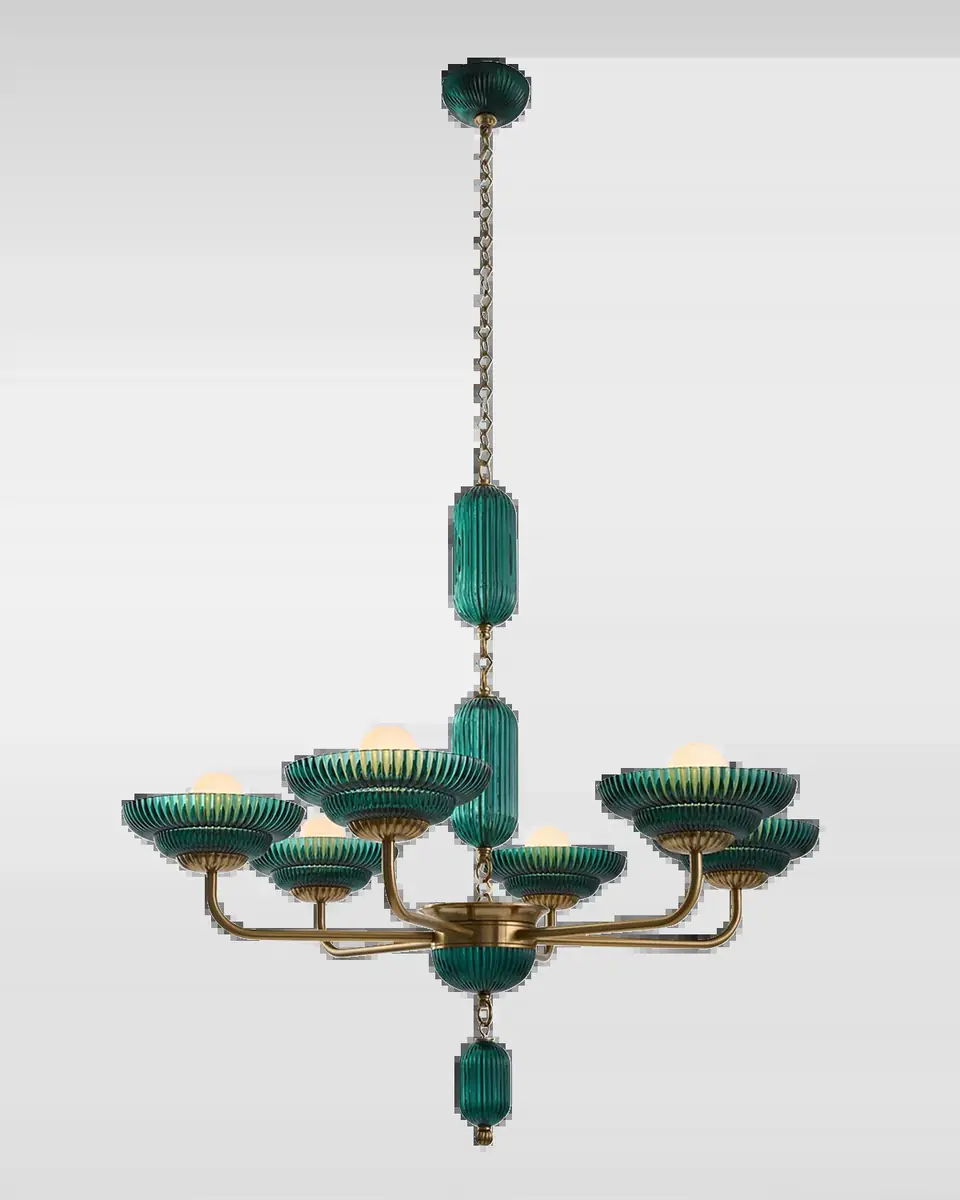 Allegri Crystal by Kalco Lighting Verde 6-Light Chandelier | Thumbnail 2 Allegri Crystal by Kalco Lighting Verde 6-Light Chandelier | Thumbnail 2