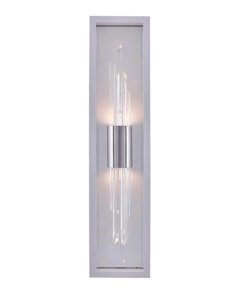 Allegri Crystal by Kalco Lighting Lucca Chrome LED Outdoor Sconce | Image 1 Allegri Crystal by Kalco Lighting Lucca Chrome LED Outdoor Sconce | Image 1