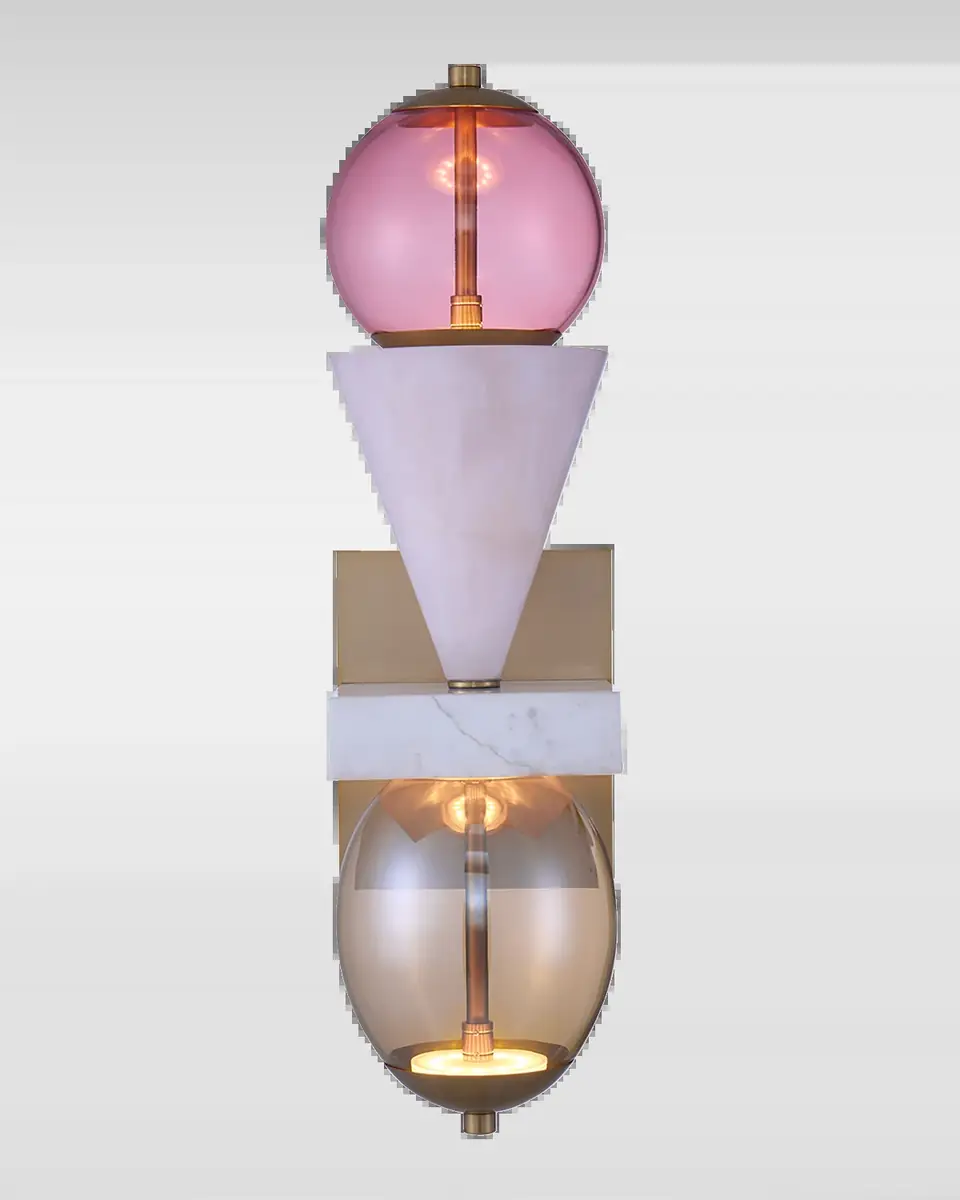 Allegri Crystal by Kalco Lighting Demi Pink Jade LED Wall Sconce | Thumbnail 2 Allegri Crystal by Kalco Lighting Demi Pink Jade LED Wall Sconce | Thumbnail 2