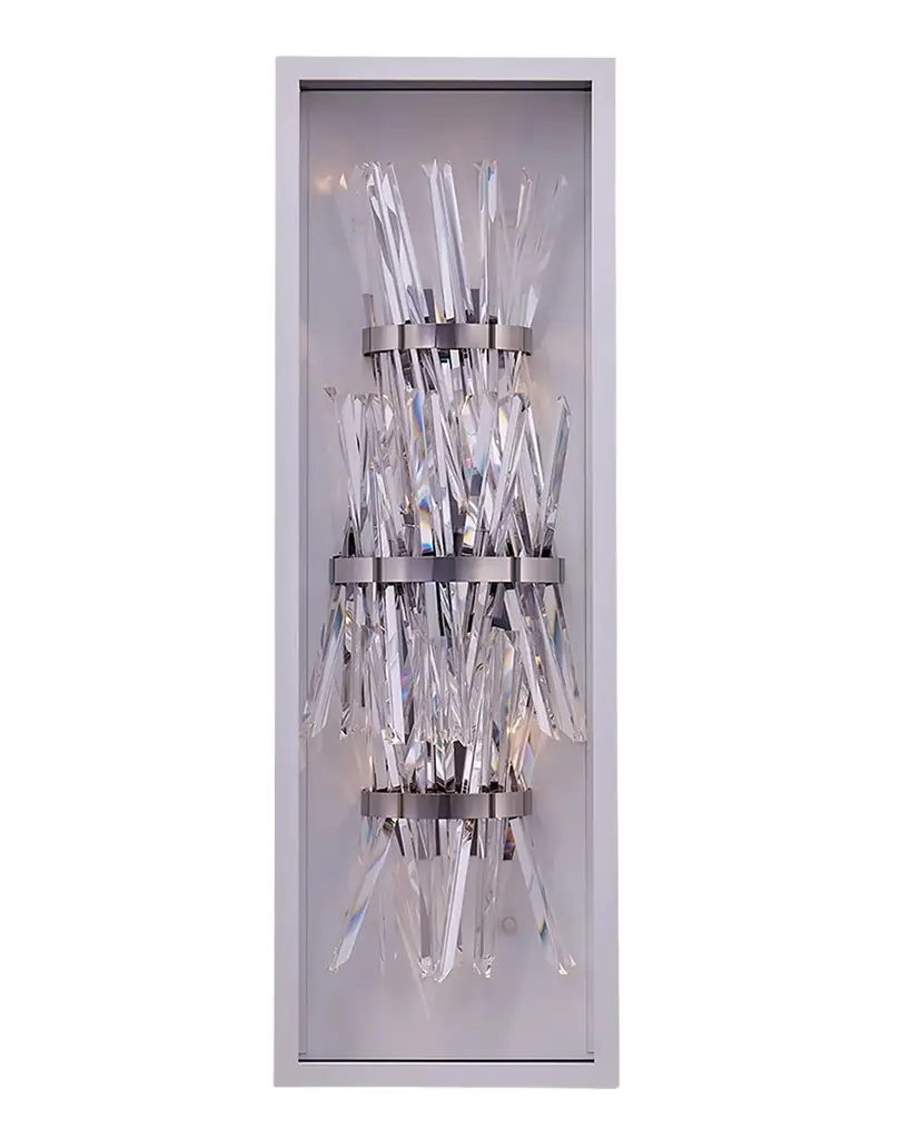 Allegri Crystal by Kalco Lighting Glacier LED Outdoor Sconce, 32"