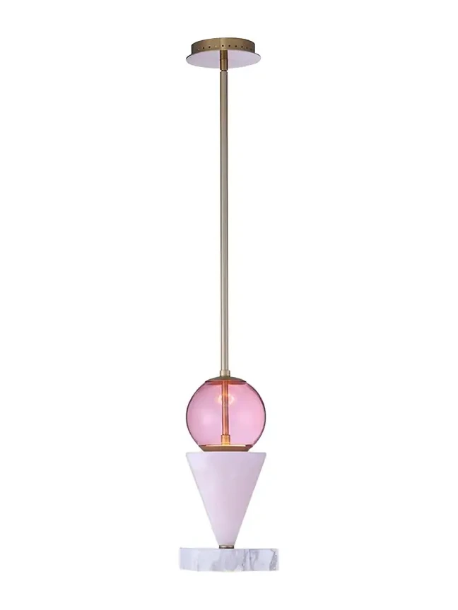 Allegri Crystal by Kalco Lighting Demi Pink Jade LED Mini Pendant Light