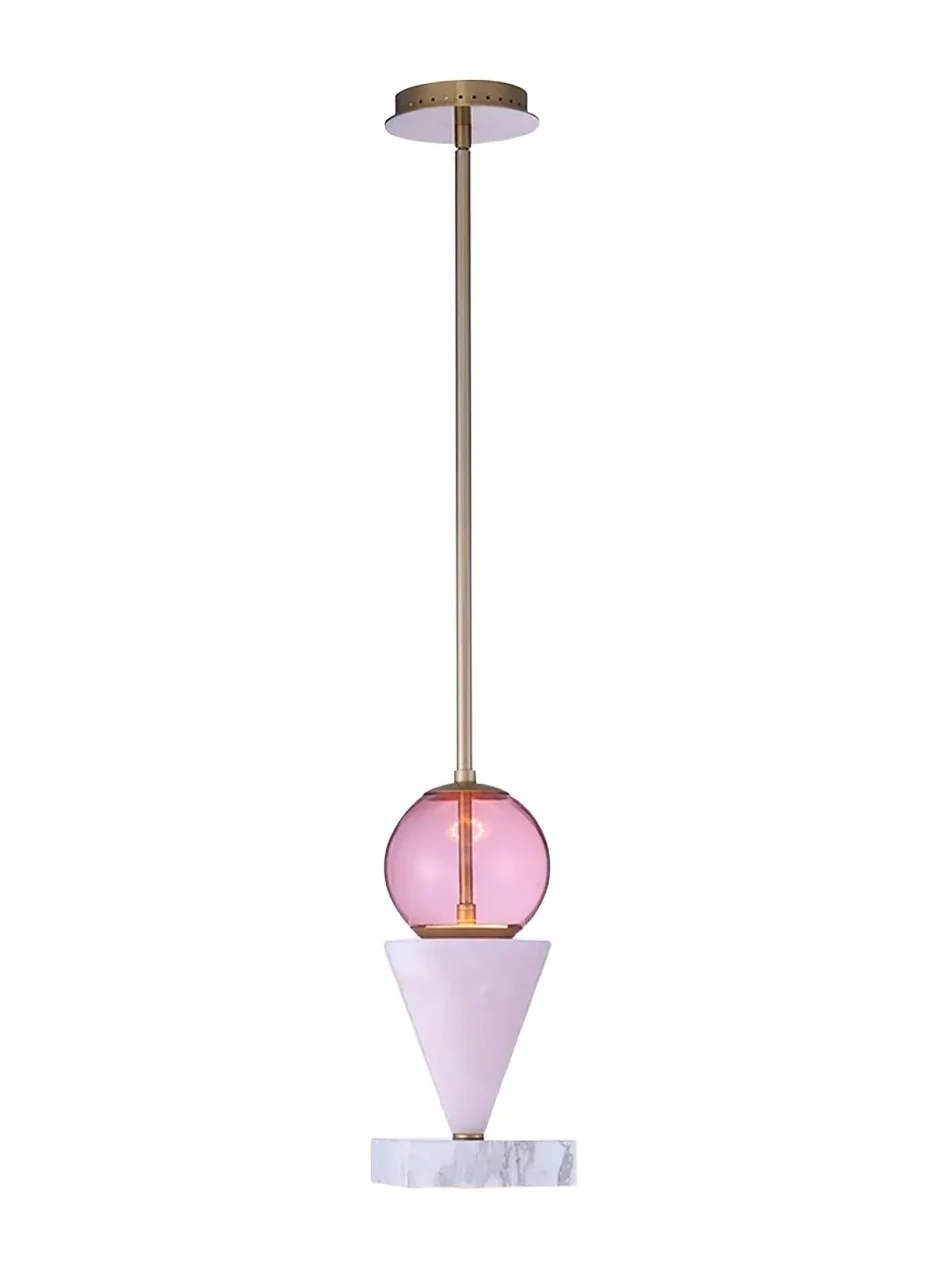 Allegri Crystal by Kalco Lighting Demi Pink Jade LED Mini Pendant Light