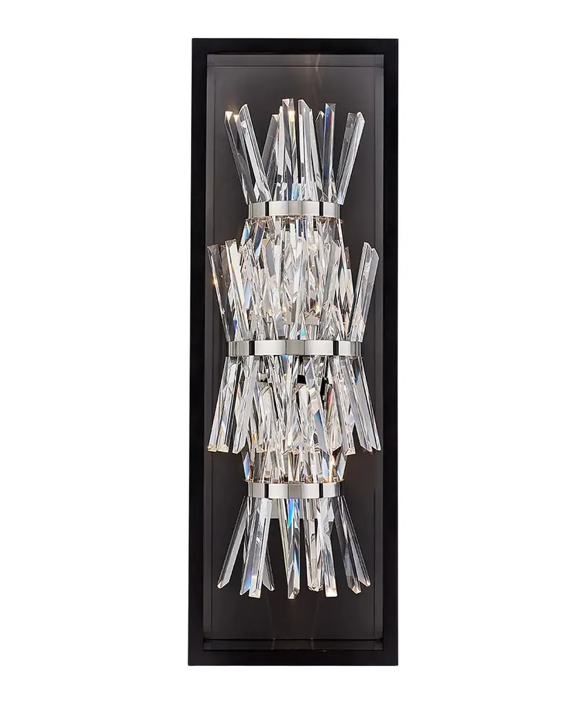 Allegri Crystal by Kalco Lighting Glacier LED Outdoor Sconce, 32"
