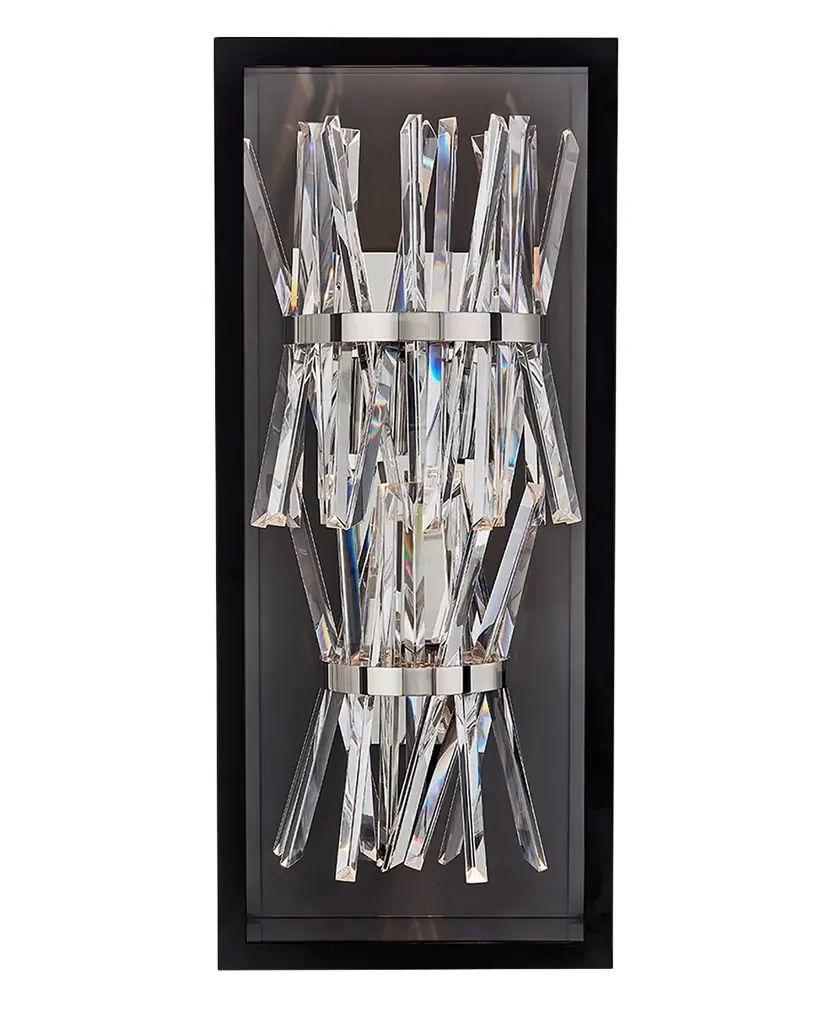 Allegri Crystal by Kalco Lighting Glacier LED Outdoor Sconce, 25"