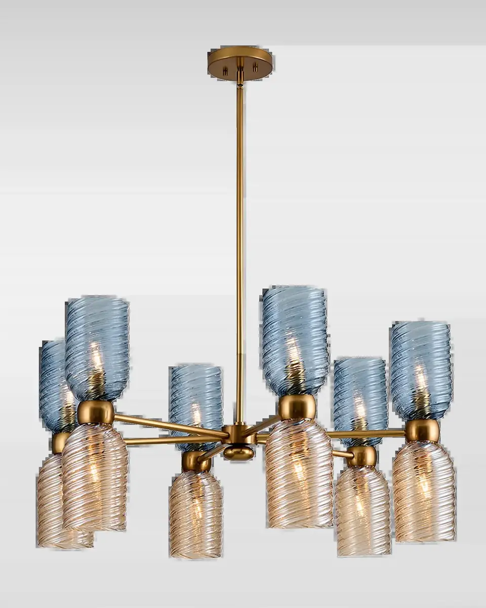 Allegri Crystal by Kalco Lighting Azul 12-Light Chandelier | Thumbnail 2 Allegri Crystal by Kalco Lighting Azul 12-Light Chandelier | Thumbnail 2