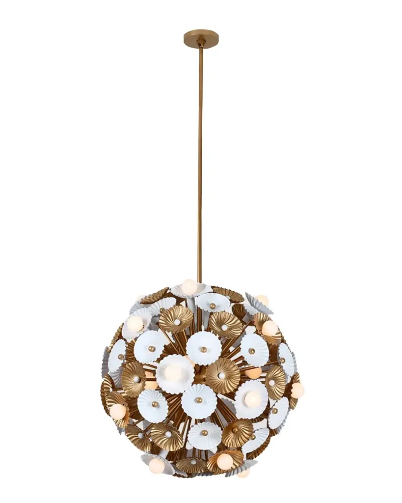 Allegri Crystal by Kalco Lighting Damask 28-Light Orb Chandelier | Image 1 Allegri Crystal by Kalco Lighting Damask 28-Light Orb Chandelier | Image 1