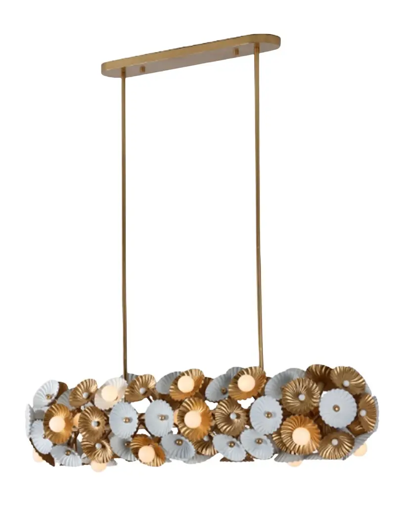 Allegri Crystal by Kalco Lighting Damask 48" Island Light | Image 1 Allegri Crystal by Kalco Lighting Damask 48" Island Light | Image 1