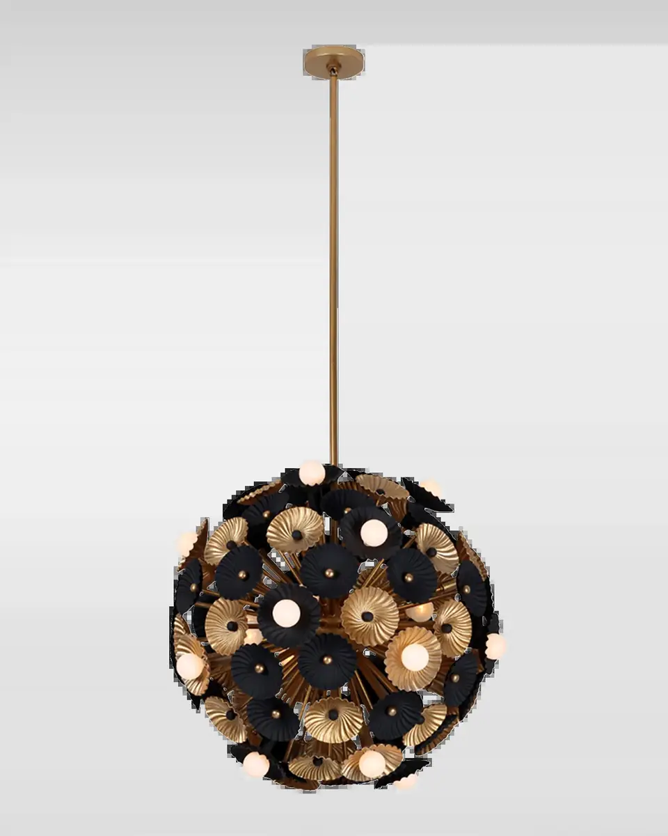 Allegri Crystal by Kalco Lighting Damask 28-Light Orb Chandelier | Thumbnail 2 Allegri Crystal by Kalco Lighting Damask 28-Light Orb Chandelier | Thumbnail 2