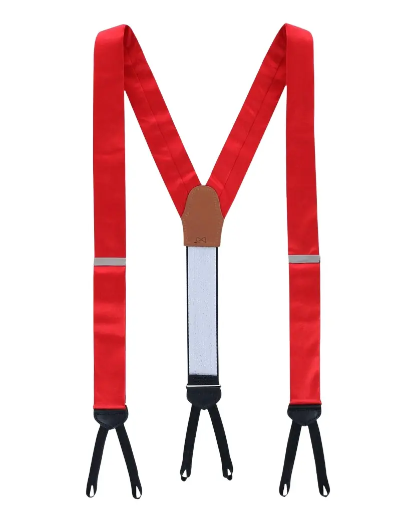 Trafalgar Men's Sutton Solid Silk Suspender Braces | Image 1 Trafalgar Men's Sutton Solid Silk Suspender Braces | Image 1