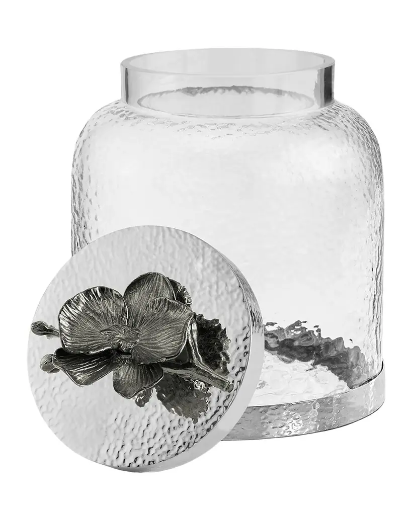 Michael Aram Black Orchid Cookie Jar | Image 1 Michael Aram Black Orchid Cookie Jar | Image 1