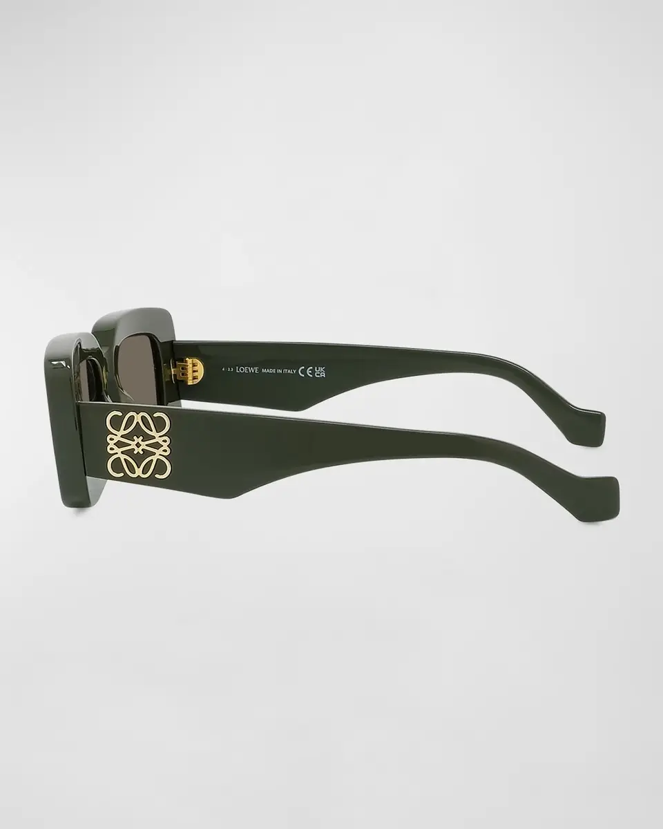 Loewe Men's Anagram Acetate-Nylon Rectangle Sunglasses | Thumbnail 3 Loewe Men's Anagram Acetate-Nylon Rectangle Sunglasses | Thumbnail 3