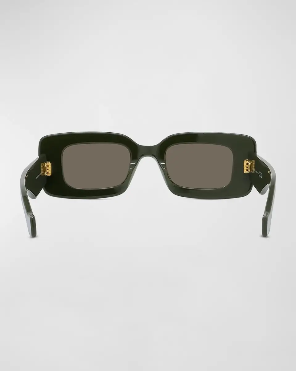 Loewe Men's Anagram Acetate-Nylon Rectangle Sunglasses | Thumbnail 4 Loewe Men's Anagram Acetate-Nylon Rectangle Sunglasses | Thumbnail 4