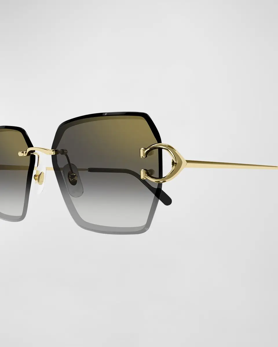 Cartier Rimless Metal Butterfly Sunglasses | Thumbnail 3 Cartier Rimless Metal Butterfly Sunglasses | Thumbnail 3
