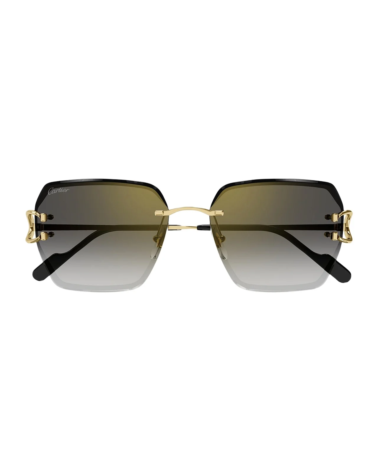 Cartier Rimless Metal Butterfly Sunglasses