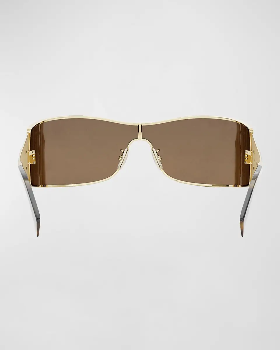 Celine Maxi Triomphe Metal Rectangular Shield Sunglasses | Thumbnail 5 Celine Maxi Triomphe Metal Rectangular Shield Sunglasses | Thumbnail 5