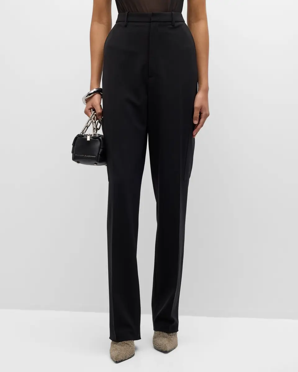 Lapointe Mid-Rise Leg-Pocket Tapered-Leg Tech Twill Pants | Thumbnail 2 Lapointe Mid-Rise Leg-Pocket Tapered-Leg Tech Twill Pants | Thumbnail 2